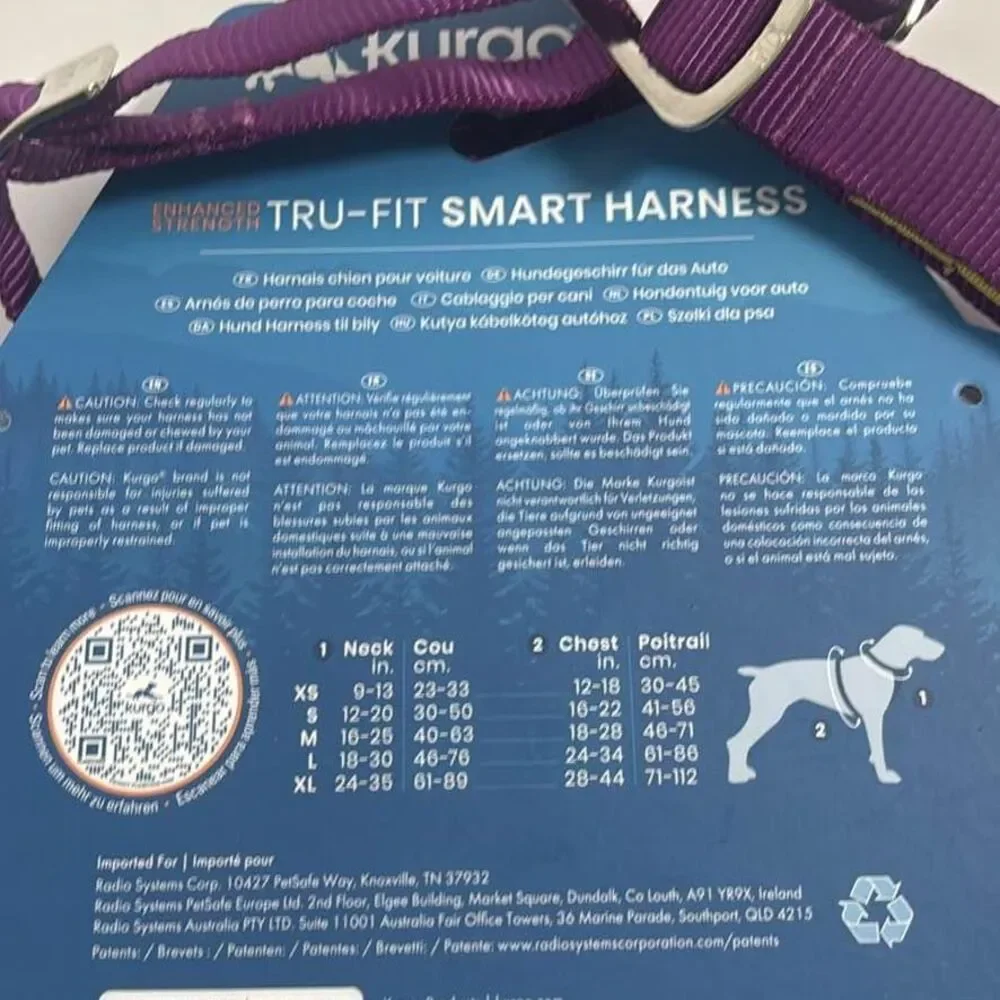 Kurgo Tru-Fit Dog M Smart Harness Enhanced Strength - 16-25” Neck, 18-28” Chest - Picture 2 of 2